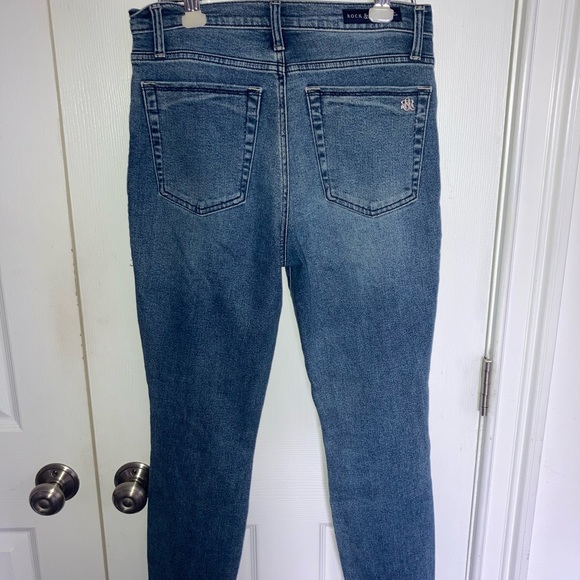 ROCK & REPUBLIC Denim Rx High Roller Leggings Distressed Sz 10M - Picture 5 of 7